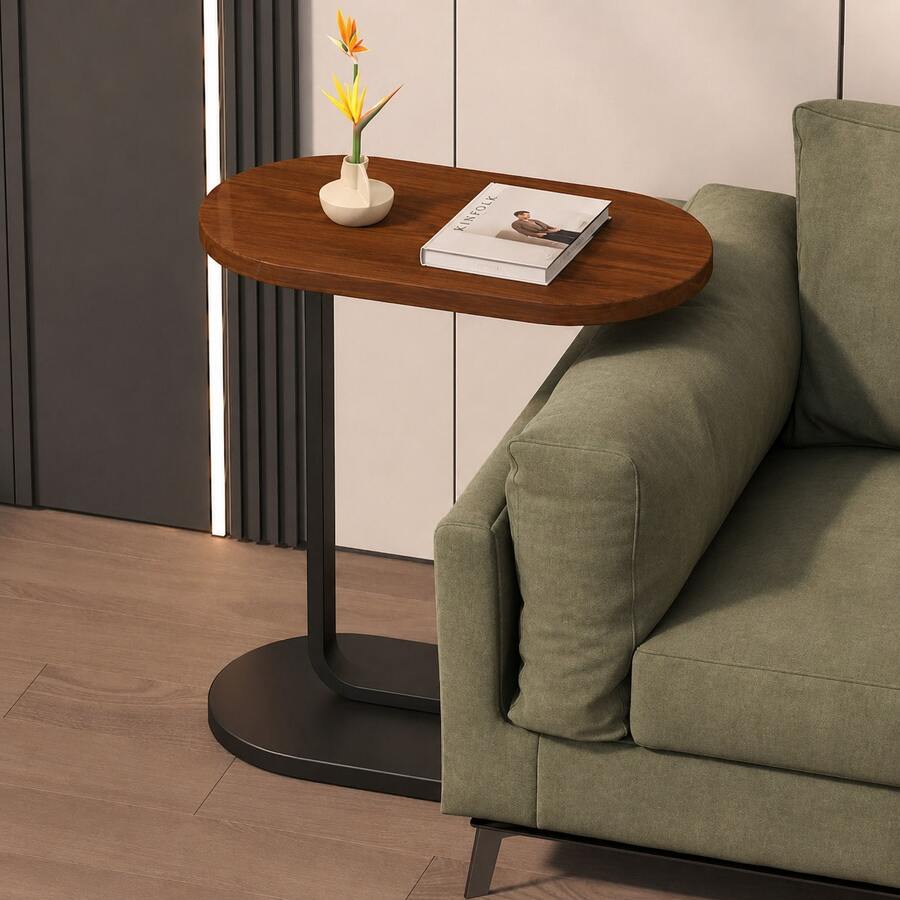 Simple, Movable, Stylish Side Table/Coffee Table/Side Table/Cross-Border Laptop/Desk/Computer Desk For Living Room/Bedroom - Camel - View 1