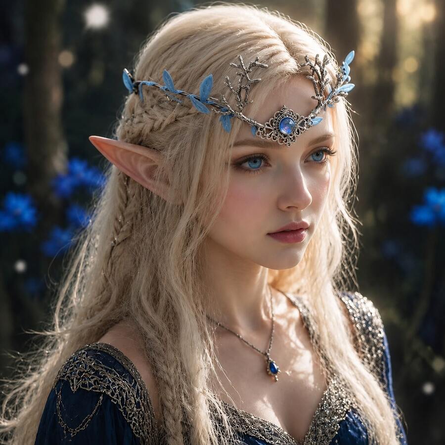 1pc Elf Headpiece Vine Headband Fairy Witch Crown Gothic Style Hair Hoop Woodland Bride Wedding Decoration, Suitable For Halloween - Multicolor - View 1