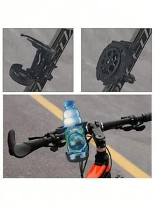 Creative Rotating Motorcycle Cup Holder, 360° Rotating Foldable Bicycle Water Bottle Holder, Universal Rail-Style Water Bottle Rack, Cycling Beverage Storage Rack - A - View 4