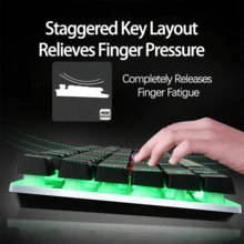 AOC KM100 Gaming Keyboard & Mouse Combo, RGB Backlit, Ergonomic Design, Black, USB Wired, Mechanical Keyboard For PC - View 3