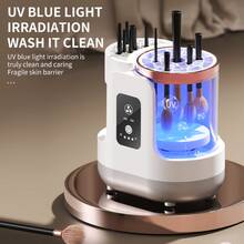 Electric Makeup Brush Cleaner, Wash & Dry All-In-One, One-Touch Deep Cleaning/Stain Removal + Air Dry Quick Drying Ready To Use, Gentle On Bristles, USB Powered, Compact & Elegant, Perfect Gift For Girls - Handheld Scrubber - View 4