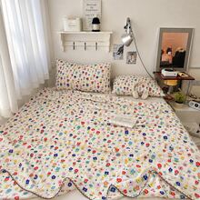 Set Sprei 3 Potong dengan Hiasan Renda, Motif Bunga, Renda Rajutan, Gaya Pedesaan Inggris, Cocok untuk Tempat Tidur Tunggal, Tempat Tidur Ganda, Tempat Tidur Mahasiswa - MultiWarna - View 2