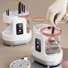 Electric Makeup Brush Cleaner, Wash & Dry All-In-One, One-Touch Deep Cleaning/Stain Removal + Air Dry Quick Drying Ready To Use, Gentle On Bristles, USB Powered, Compact & Elegant, Perfect Gift For Girls - Handheld Scrubber - View 7
