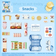 Yuxian DIY Fun 3D Mechanical Material Pack Today's Meal Creative Vintage Food Decoration Scrapbook Background - A - View 10