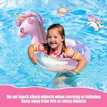 Baby Swimming Ring, Unicorn Infant Swimming Ring With Baby Seat And Double Handles, Children Waist Floating Ring, Suitable For Children's Bathtub, Beach Party And Other Water Activities, Infant Swimming Ring, Summer Water Fun - Pink - View 4