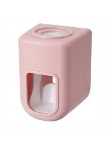 1pc Wall-Mounted Automatic Toothpaste Dispenser Slouchy Tool Bathroom Toilet Wall No-Drill Automatic Toothpaste Dispenser - Wall-Mounted Toothbrush Holder With Toothpaste Squeezing Function - No Power Required - Plastic Bathroom Accessory - Multiple Styles - View 11