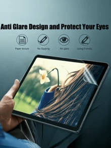 2pcs Matte Paper-Feel Screen Protector Film Anti-Glare Anti-Fingerprint Anti-Explosion Anti-Scratch Easy Application Compatible With IPad Air Pro 11 Inch/Compatible With Samsung Galaxy Tab S9 S8 S7 FE S10 FE A9 A11+ S11 11 Inch/Compatible With Xiaomi/Compatible With Huawei Matepad/Honor Office Drawing Writing Film Compatible With Capacitive Stylus Soft Film - Matte - View 10