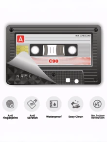 1 buah Stiker Kartu Kredit Pita Kaset Realistis Pelindung Privasi Kartu, Hadiah Ulang Tahun Kreatif Retro Bahan PVC Anti Sidik Jari Anti Gores Tahan Aus, Cocok Untuk Pria, Wanita, Pasangan, Kartu Chip Kecil, Stiker Dekorasi Kartu Bank, Kartu Kredit, Kartu Transportasi, Kartu Kampus Pelajar DIY yang Dipersonalisasi - Tipe A - View 6
