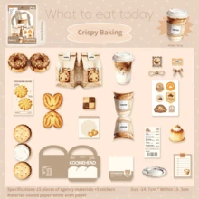Yuxian DIY Fun 3D Mechanical Material Pack Today's Meal Creative Vintage Food Decoration Scrapbook Background - A - View 15