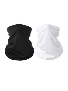 1pc Or 2pcs Unisex Solid Color Magic Neck Gaiter Multifunctional Cooling UV Protection Cycling Sun Protection Face Mask, Suitable For Outdoor Cycling, Fishing, Hiking, Running, Breathable - Multicolor - View 16