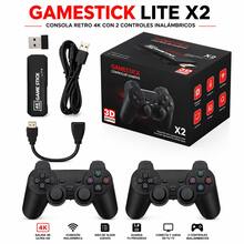 Retro Game Stick 4K Console With 2 Wireless Controllers | +20,000 Games - Black - View 6