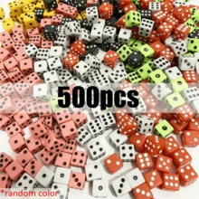 200/500pcs 8mm Mini Multi Colored Dice Set, Random Small 6 Sided Dot Dice, Bulk Game Dice For Table Board Games, DIY Crafts, Party Game Props And Educational Math Counting - Multicolor - View 10