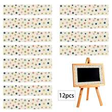 12pcs - Bohemian Style Bulletin Board Borders, Colorful Classroom Border Stickers With Adhesive, Bohemian Die-Cut Border Decorations For Bulletin Board, Fan-Shaped Self-Adhesive School Blackboard Decoration Stickers Suitable For Blackboard And Desk - Dots - View 10