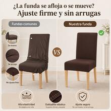 AMOROSA Chair Covers - Coffee Brown - View 4