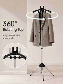 Foldable Steamer Stand, Height Adjustable, Tripod Base, Portable Garment Rack, Suitable For Handheld Steam Irons, Foldable Ironing Rack, Home, Bedroom, Travel Essential And Luggage Accessory - Multicolor - View 3
