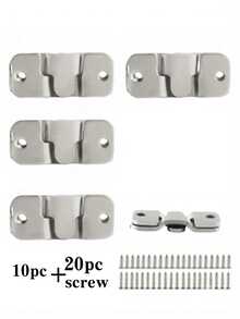20/8pcs Embedded Installation Brackets, Interlocking Picture Frame Hooks, Heavy Duty Wall Hanging Hardware, Interlocking Furniture Connectors, Modular Sofa Connectors, Headboard Wall Mounting Hardware (20pcs Set Includes 20/40 Screws) - Multicolor - View 6