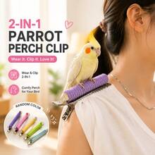 Bird Shoulder Perch Clip, Wearable Parrot Perch & Training Stand, Portable Bird Stand, Suitable For Cockatiels, Budgies, Sun Conures/Lovebirds, Long-Tailed Parakeets And Other Small Parrots - 1pc Training Hoop - View 1
