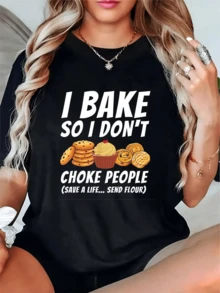 Women T-Shirts - 黑色 - 查看 1