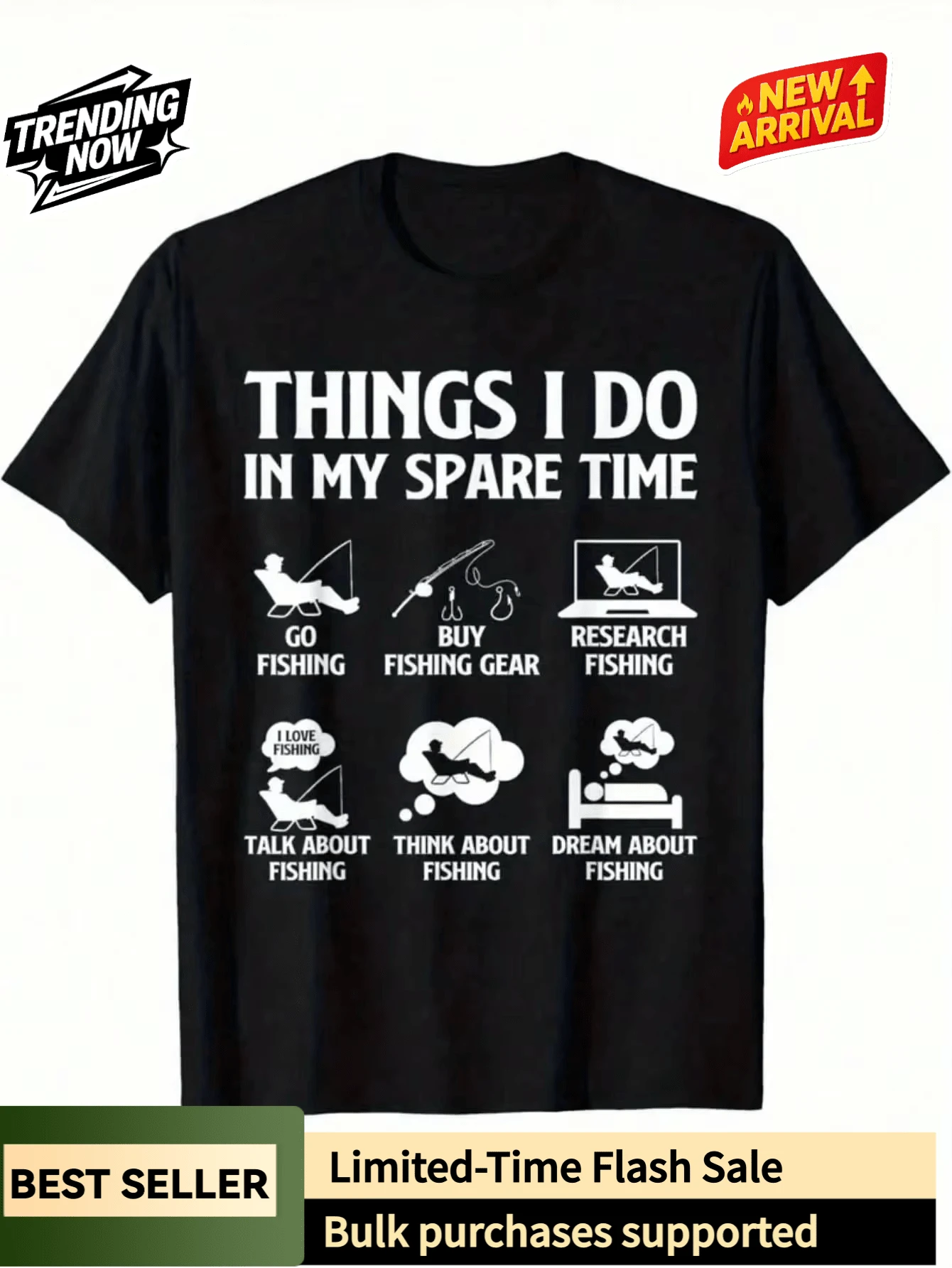 Men T-Shirts - Black - View 1