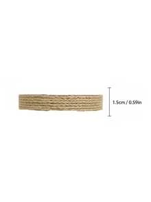 1 Roll Natural Linen Fabric With Linen Ribbon, Suitable For Gift Wrapping, Wedding Events, Parties, Home Bow Handmade Decoration - Flat Linen - View 7