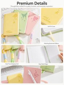 1 Pc Mini Pocket Notebook, Thick Portable Small Memo Pad, Cute Cartoon Blank Journal For Daily Notes, Check-In, Diary, Quick Writing, Students, Doctors, Office, School Supplies & Stationery - Multiple Options Available - View 5