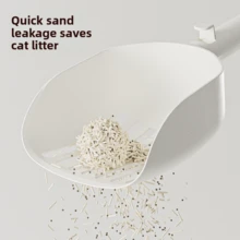 Cat Litter Shovel Plastic Cat Litter Shovel Enlarged Thickened Cat  Shovel Pet Cleaning Pet Supplies - White - View 5