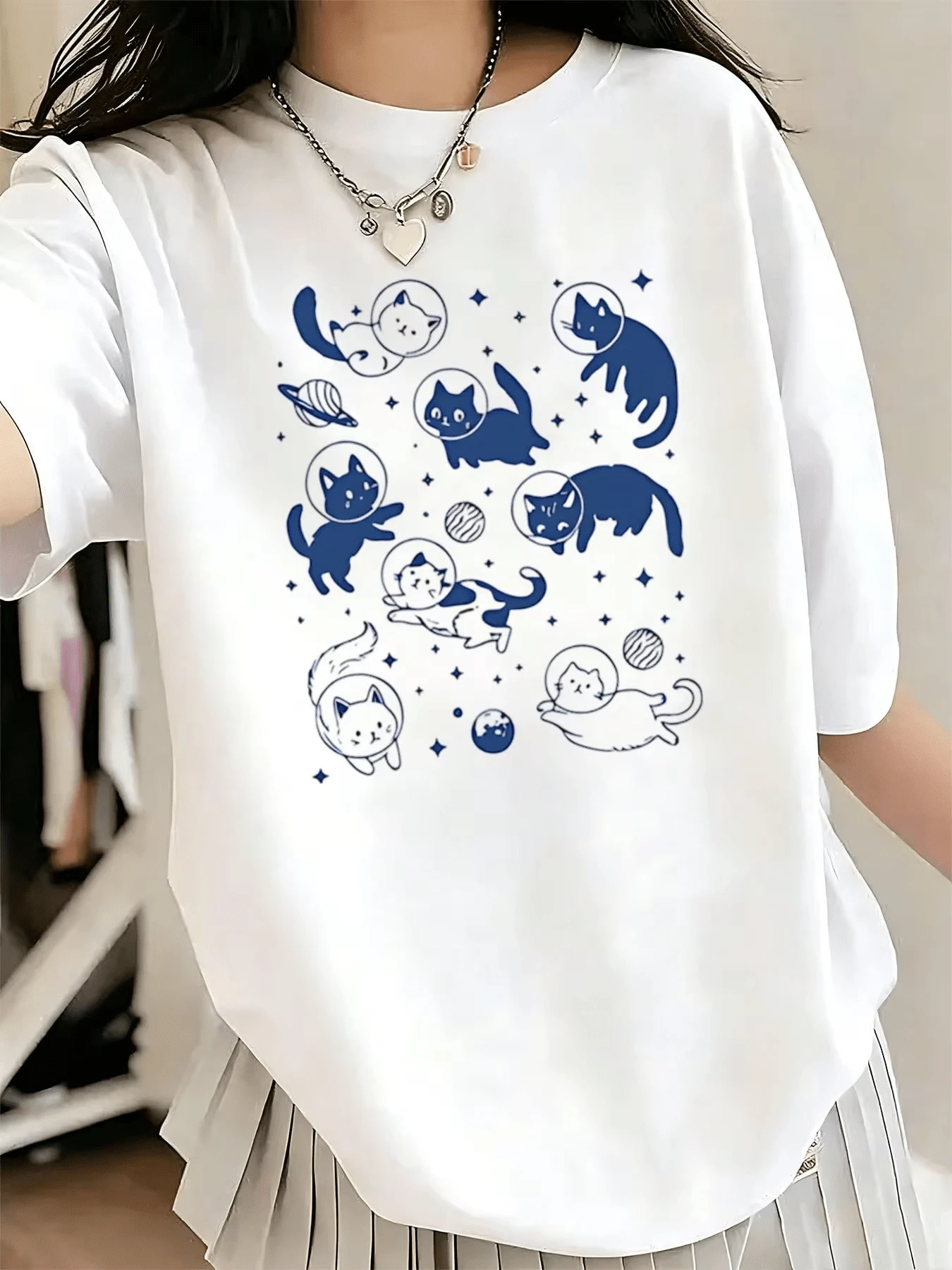 Women T-Shirts - 白色 - 查看 1