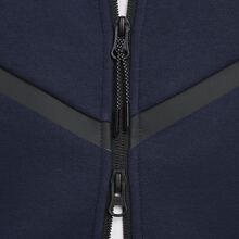 Nike Unisex Tech-Inspired Zip Hoodie Jogger Slim Fit Tapered Tracksuit With Cozy Lining Effortless Streetwear Outerwear For Men Women Sweatpants - Navy Blue Hoodie - 查看 4