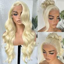 Blonde Lace Front Wig, Synthetic 13x4 Lace Front Wig Body Wave, Blonde Lace Frontal Wig For Women Glueless Daily Use 26 Inch - Multicolor - View 7
