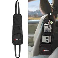 1pc Multi-Function Car Side Storage Bag, Car Seat Back Hanging Organizer With Multiple Pockets, Car Interior Storage Rack For Daily Travel Supplies, Universal Vehicle Interior Accessory - A - View 8