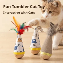 Tumbler Cat Teaser Toy, Fun Wobbling Cat Toy, Self-Entertainment Boredom Relief Toy, Durable Bite-Resistant Interactive Intelligent Cat Ball, Suitable For Cats - Multicolor - View 5