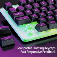 AOC KM100 Keyboard And Mouse Combo, RGB Backlit, White, USB Wired, Mechanical Gaming Keyboard, Ergonomic Design - View 6