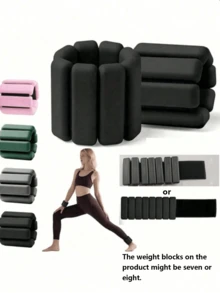 Adjustable Wrist And Ankle Weights (Unisex), Fitness Weight Set, Suitable For Sports, Yoga, Walking, Running, Dancing, Pilates, Aerobics, Home Fitness Wearable Wristbands. Weighted Bracelets - Adjustable Ankle And Wrist Weights, Suitable For Men And Women - Multicolor - View 6