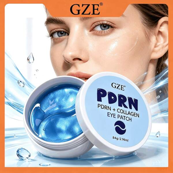 GZE PDRN Collagen Hydrating Eye Patches 84g/2.96oz, Under-Eye Moisturizing Eye Mask, Soothes Tired Eyes, Smooths Dry Fine Lines