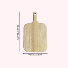 1pc Solid Oak Wood Cutting Board, Wooden Board, Kitchen Decor, Kitchen Utensils, Easy To Clean Rolling Pin, Suitable For Kitchen Countertop, Meat, Fruit, Vegetable, Bread And Baking Supplies Cutting Board, Also Can Be Used As Serving Tray, Add Home Happiness, Great Gift, Housewarming Gift, Birthday Gift, Kitchen Masterpiece - View 11