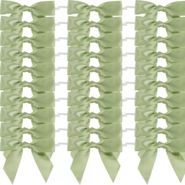 5/10/18/38/68pcs Satin Twisted Bows For Snack Bags, Satin Ribbon Bows For Wrapping, Gift Bags, Baking Candy Bags Tie Decoration Bows, Gift Packaging Bows