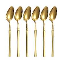 2/4/6/12pcs Stainless Steel Tea Spoons Coffee Spoons Stirring Spoons Suitable For Cafes, Afternoon Tea, Hotels, Restaurants, Etc. - Gold - View 7