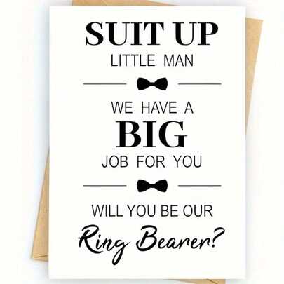 1pc, Will You Become The Holder Of My Ring, Including The Envelope, Wedding Card, And Proposal Card?