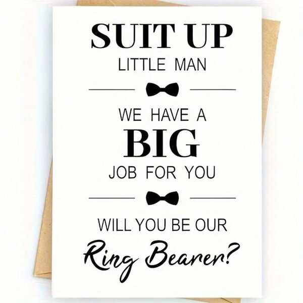1pc, Will You Become The Holder Of My Ring, Including The Envelope, Wedding Card, And Proposal Card?