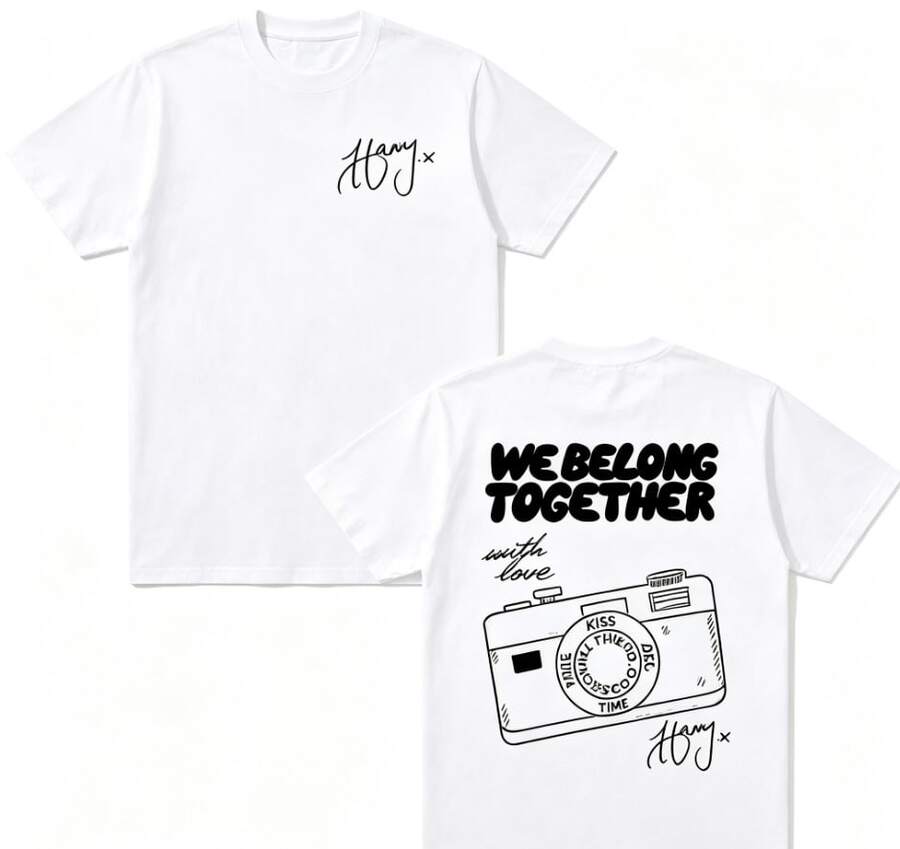 Vintage "We Belong To The 2026 Summer Tour Together" T-Shirt For Men And Women, Popular Music Fashion, Cotton Summer Tops And T-Shirts - White - View 1