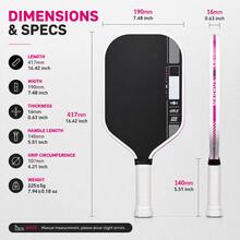 T700 Raw Carbon Fiber Pickleball Paddle: Powerful Spin, Grit, And Balance With 16mm Profile And Textured Surface - Pink - View 1