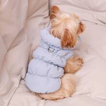 1pc Pet Warm Thickened Winter Clothes, 3-Layer Fabric, Easy-To-Clean Fabric, Hand Washable And Machine Washable, With A Leash Ring For Safer And More Convenient Outings, Multiple Sizes And Coluors Available. - Pink - View 3