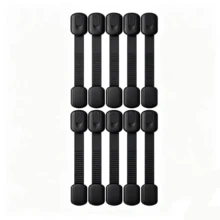 1/4 piezas Cerraduras ajustables para gabinetes, cerraduras para cajones, sin necesidad de perforación para gabinetes y cajones - Blanco - Ver 8