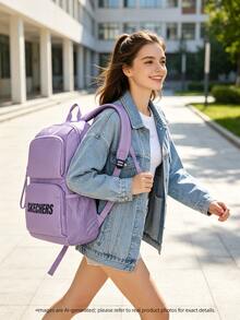 Skechers 男女通用運動後背包 旅行休閒學生書包 L320U196-00KC - 薰衣草紫 - 查看 2