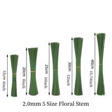 Green Flower Stem Wire, Waterproof DIY Flower Making Accessories. Suitable For Handmade Crafts, Floral Arrangements, Wedding Bouquets, Flower Garlands, Handmade Projects, Home Decoration, Wedding Decoration, Handmade Bouquets - Green - View 13