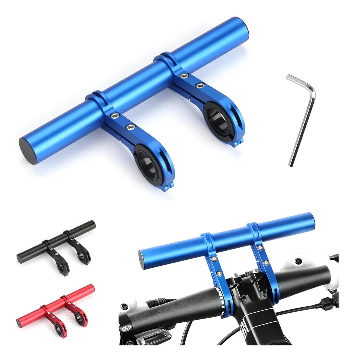 Soporte De Extensión De Soporte De Manillar De Bicicleta - Azul - Ver 1