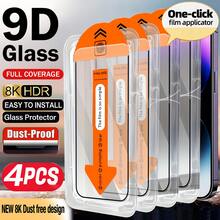 CASECOPS 4Pcs HD Tempered Glass Screen Protector, Full Surface Protection, Easy To Apply, With Automatic Mounting Tools And Automatic Alignment Tools, 9H Hardness, Anti-Fingerprint, Anti-Scratch, No-Bubble, Auto Adsorption, Smooth Touch, Compatible With IPhone 18 Pro Max/18 Pro/17/17 Pro/17 Pro Max/17 Air/16e/16/16 Pro Max/16 Plus/15 Pro Max/15 Pro/15 Plus/15/14/13/12/11 Series, Compatible Phone Cases - 4Pcs - View 23