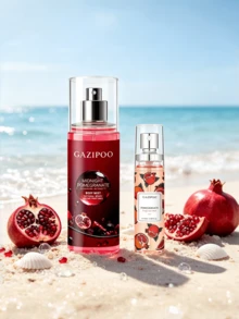 1pc 100ml And 20ml Luxury Pomegranate Fragrance Spray, Long-Lasting Air Freshener, Affordable Alternative To Big Brands, Essential For Vacations, Suitable For Indoor/Outdoor, Bathroom, Dates, Parties And Holidays For Deodorizing And Fragrance Enhancement, Excellent Gift Choice - Multicolor - View 7