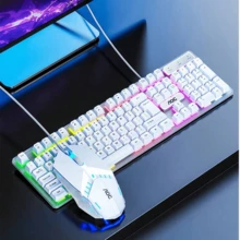 AOC KM100 Keyboard And Mouse Combo, RGB Backlit, White, USB Wired, Mechanical Gaming Keyboard, Ergonomic Design - View 8