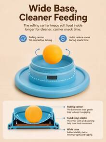 Pet Licking Bowl | Wet Food And Yogurt Licking, Slow Energy Consumption, Cleans And Cares For Oral Health, Suitable For Cats And Dogs, Plastic Material. Slow Feeding Bowl Licking Fun, Energy Consumption And Educational Interaction. - One Size Fits All - View 4